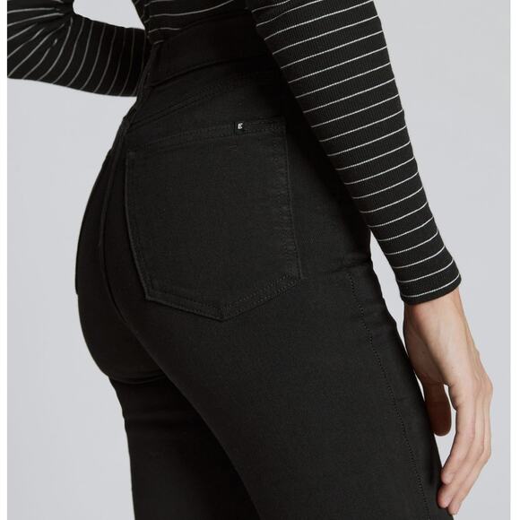 NWT Everlane Way-High Organic Cotton Blend Crop Skinny Jeans Sz. 27x26.50 Black - Picture 8 of 16